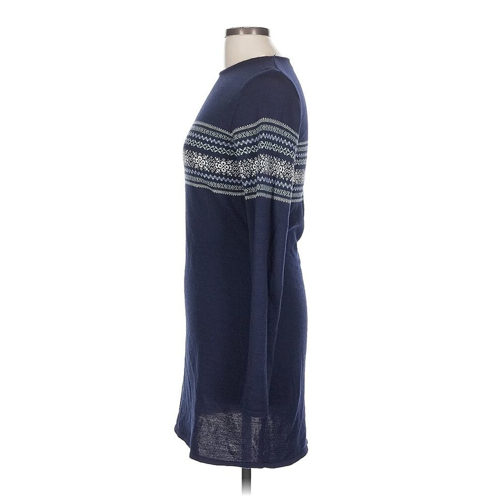 Vtg Y2K Esprit De Corp Fair Isle Sweater Dress | 90s Old Money Dark Academia Lg - Picture 5 of 8